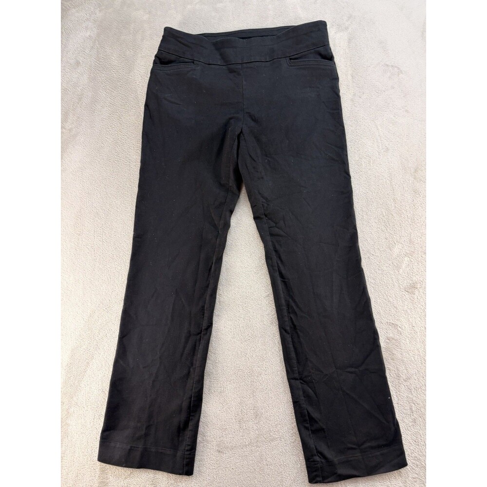 Croft & Barrow Pants Womens 8 Black Effortless Stretch Pull On Ankle Chino